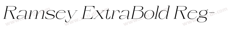 Ramsey ExtraBold Reg字体转换